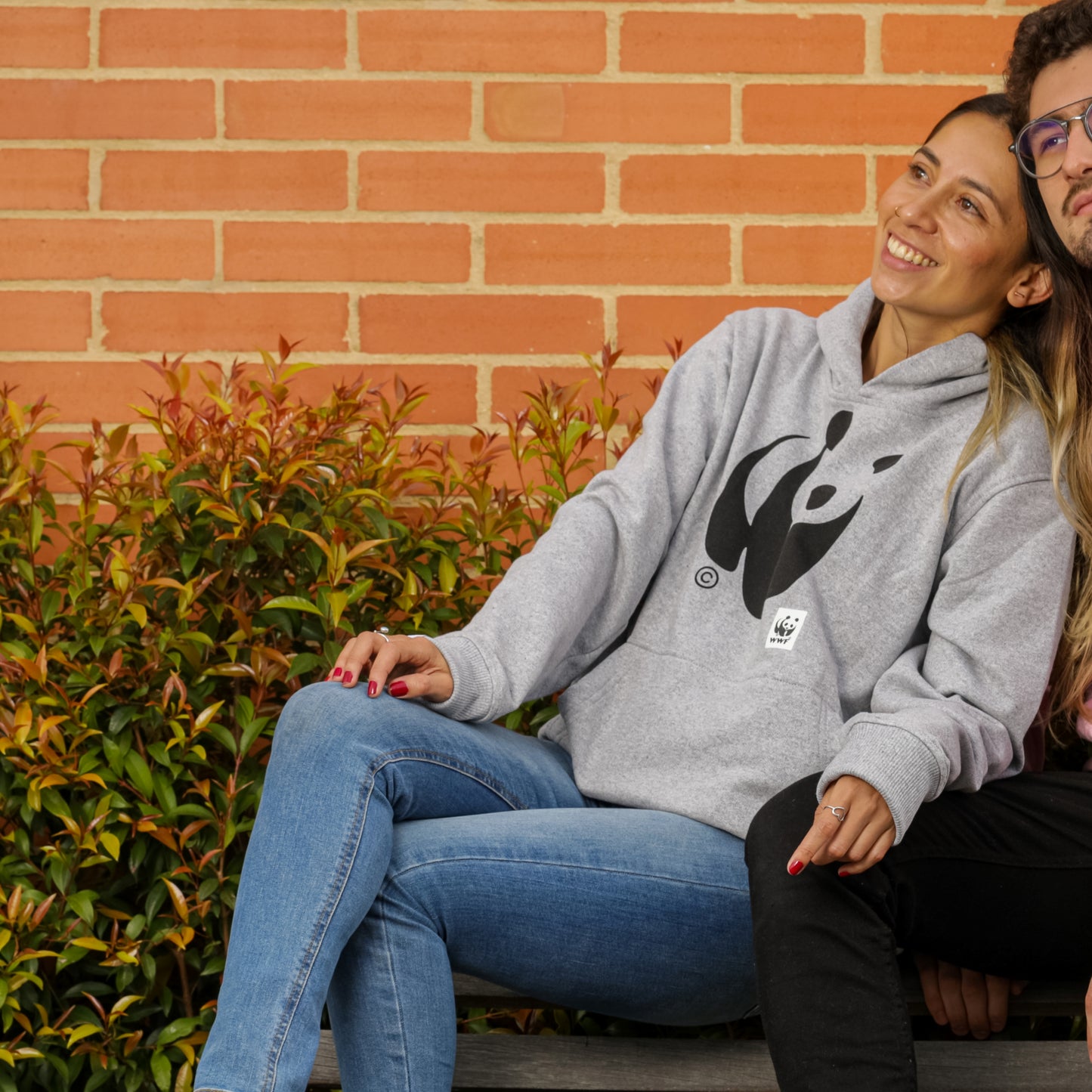 Hoodie estampado WWF Colombia - gris