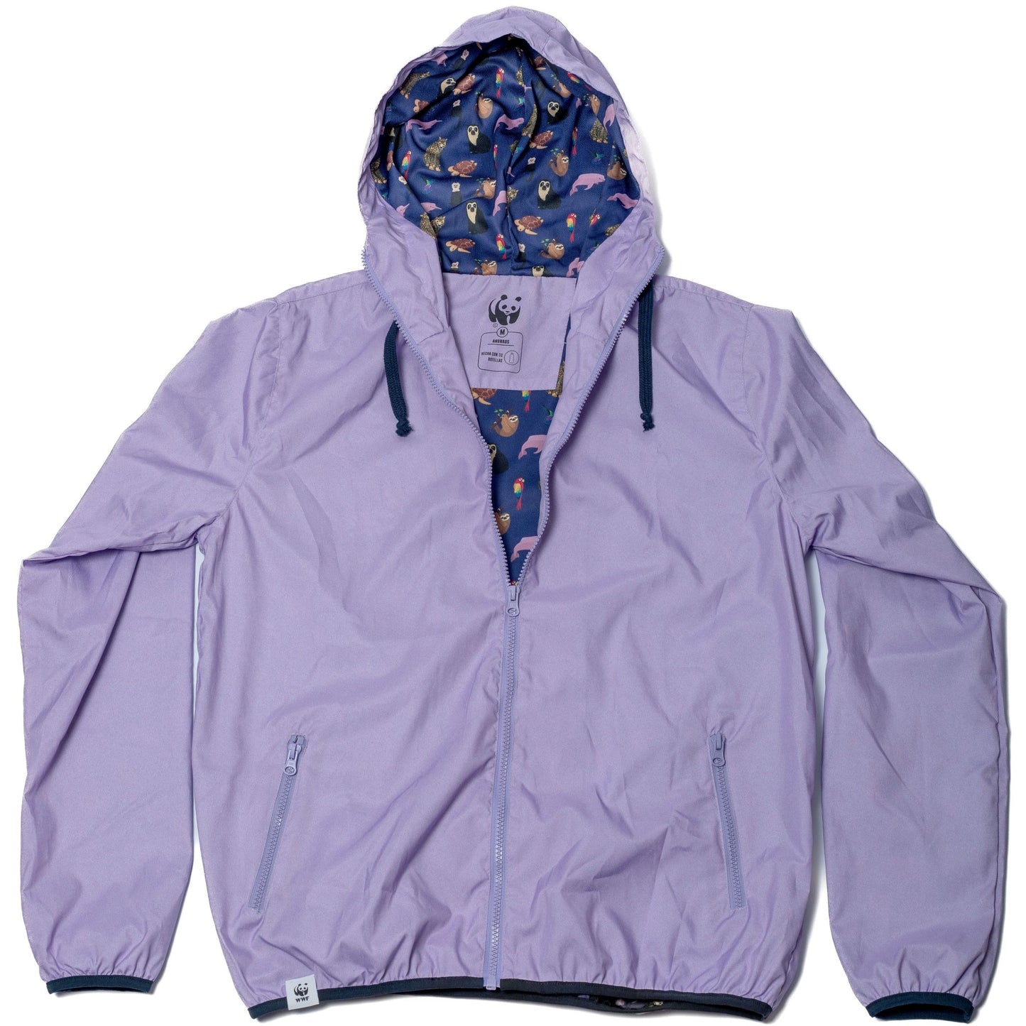 Chaqueta rompevientos unisex WWF Colombia - morada