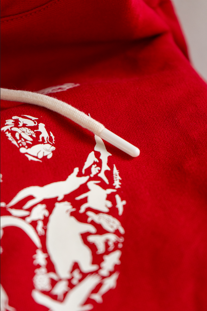 Hoodie Especies Rojo