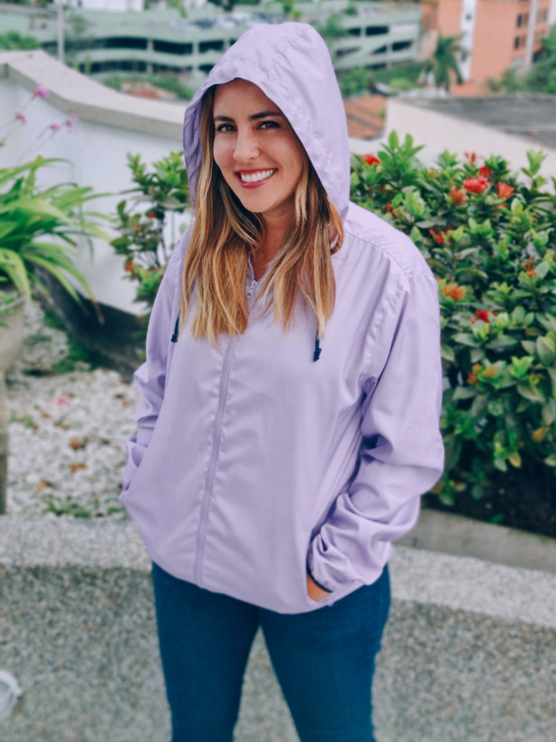 Chaqueta rompevientos unisex WWF Colombia - morada